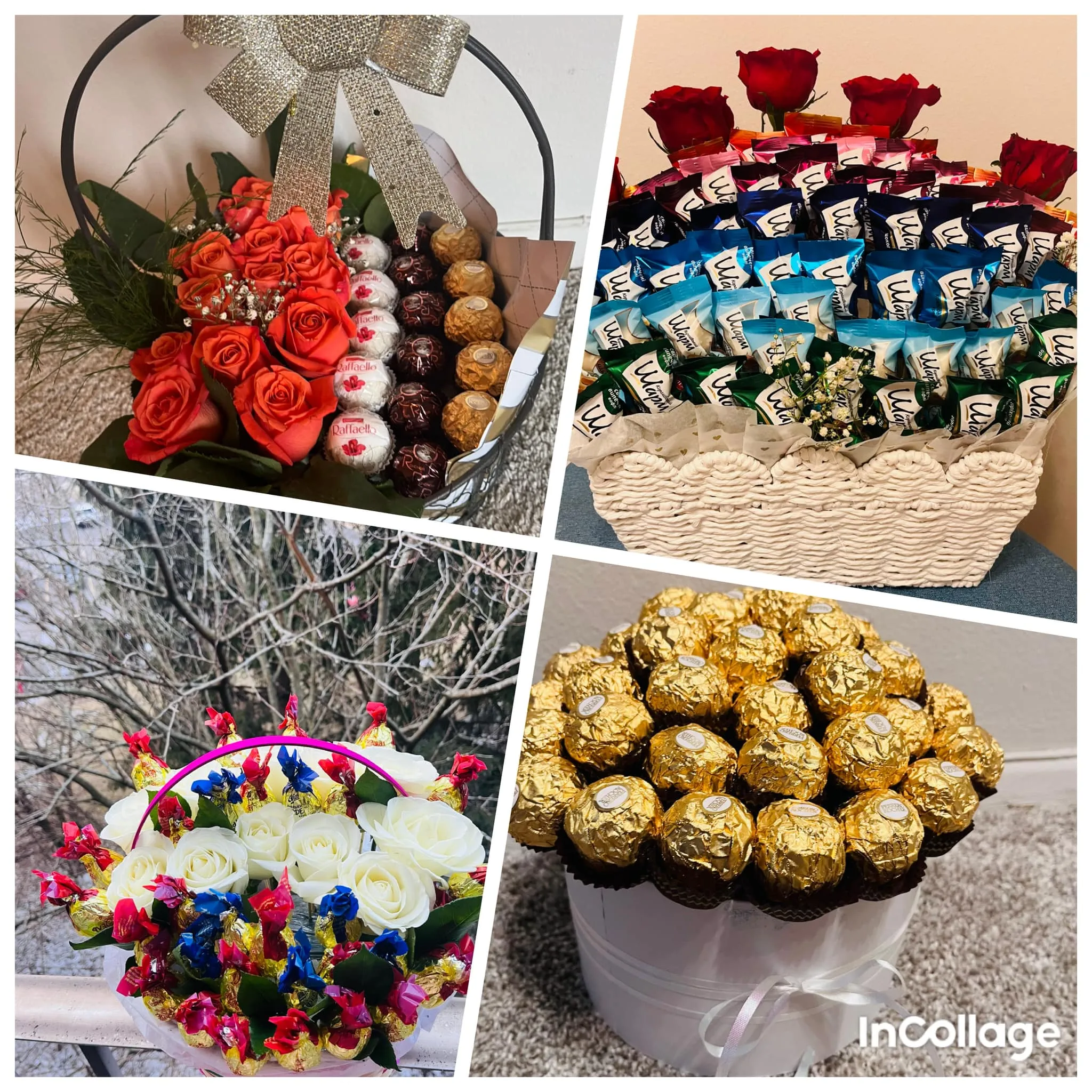Подарункові корзини з цукерок 