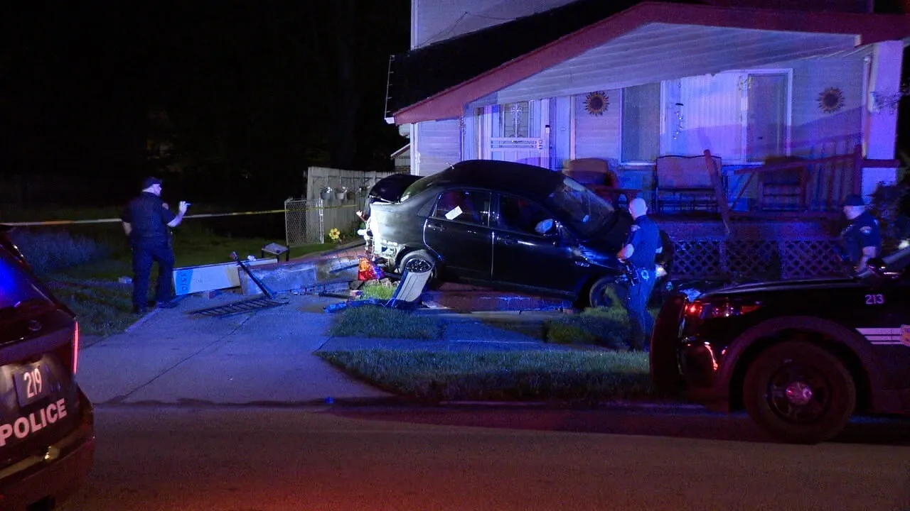 Car crashes into house in Cleveland, leaving driver on the brink of life and death