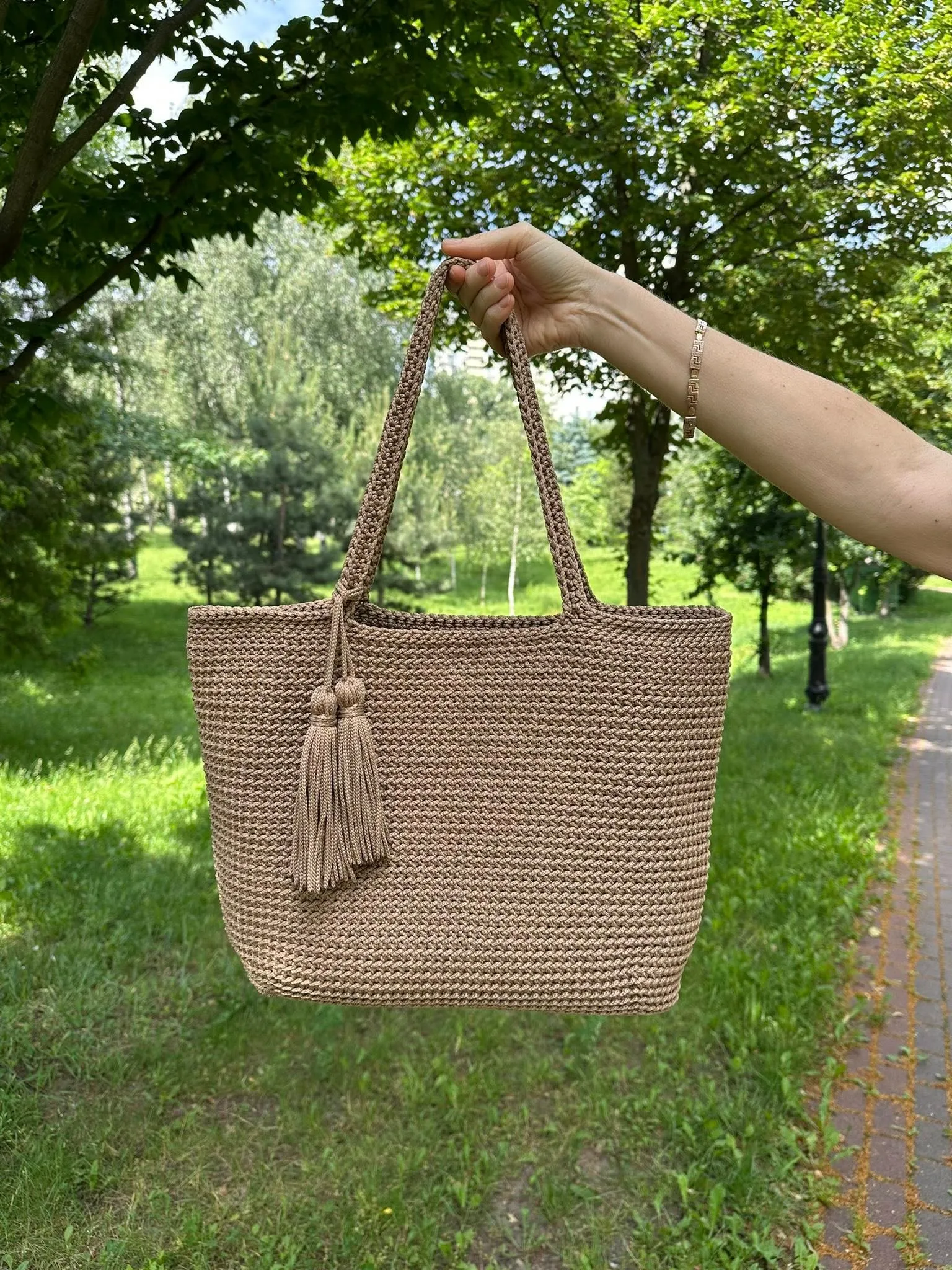 Knitted designer handbags