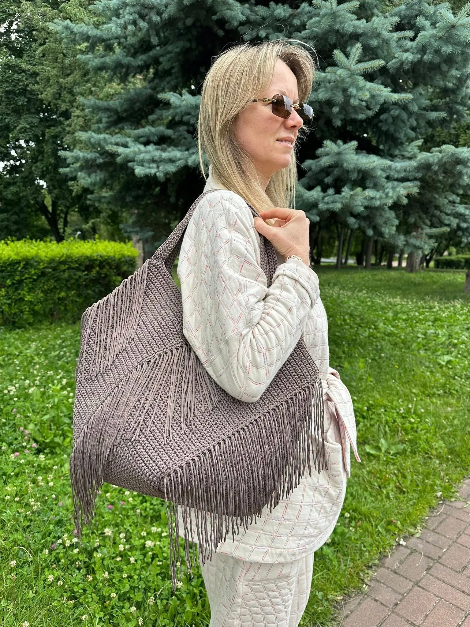 Knitted designer handbags