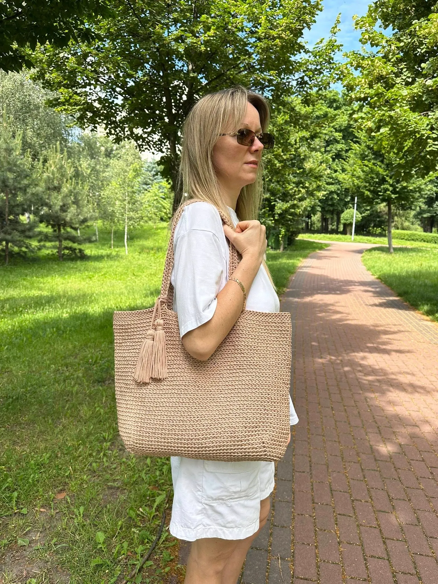 Knitted designer handbags