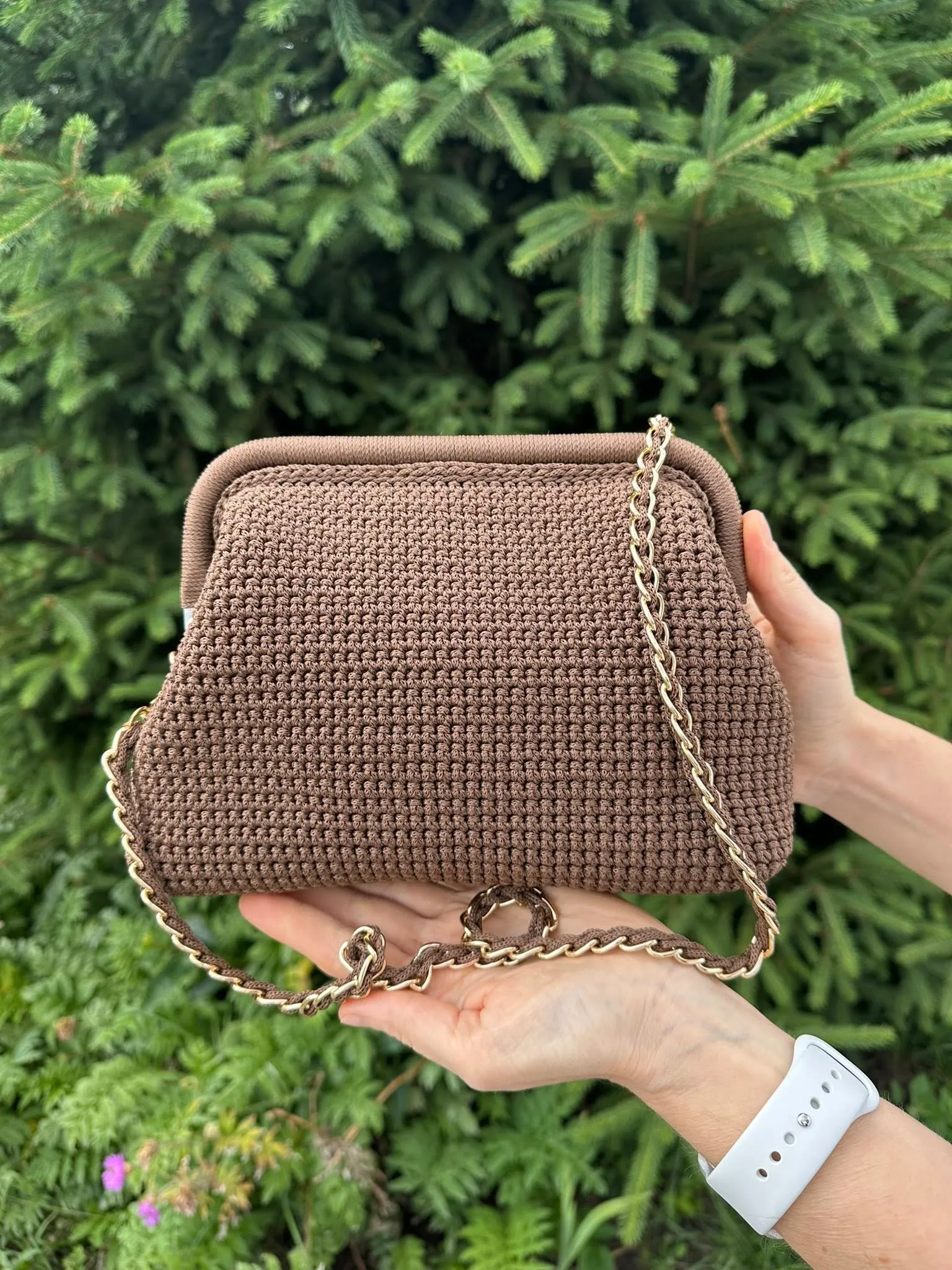 Knitted designer handbags